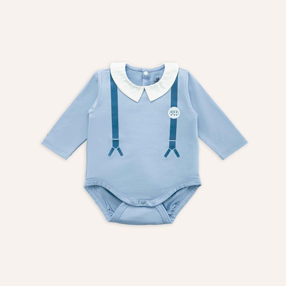 ( 1M-12M) Body chip dài tay cài sau cổ Peter Pan BU Baby Bamco BBC2110PP| Quần áo Bubaby chính hãng