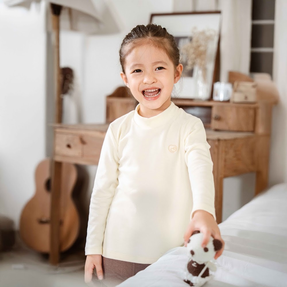 (2Y-5Y) Áo dài tay cao cổ BU Baby Cotton Thu êm BCT310900 | Bubaby Chính hãng
