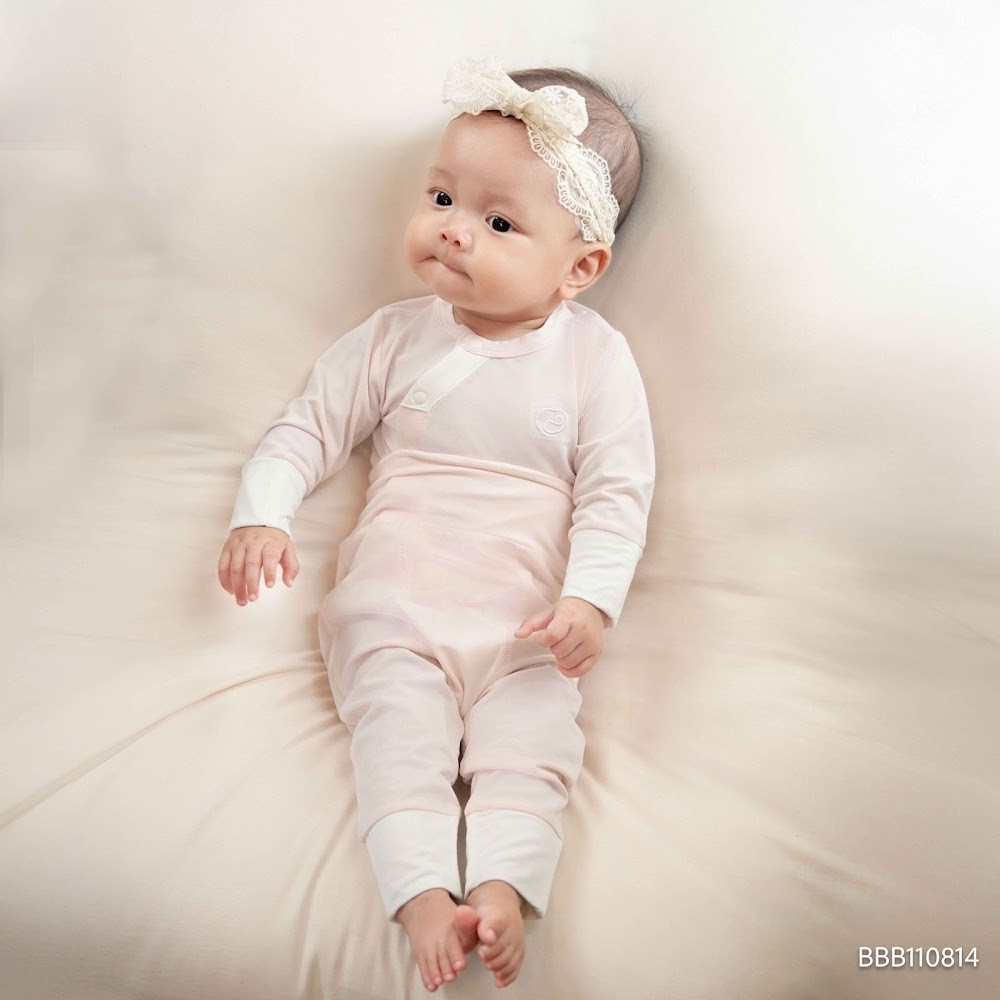 (NB-3M) Bộ dài tay cài chéo BU Bambus BBB110814 | Quần áo Bubaby chính hãng
