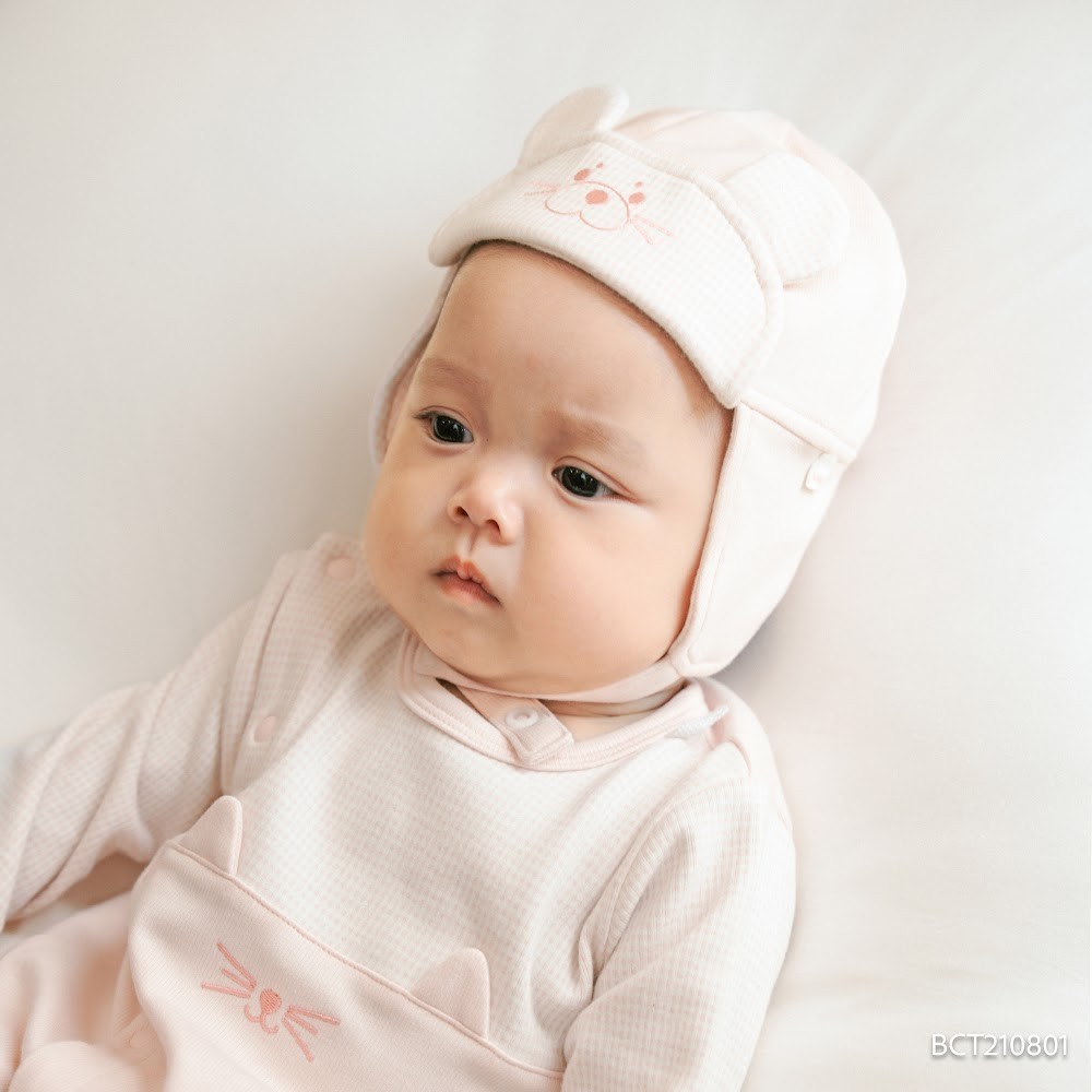 (NB-3M) Body dài tay cài chéo Thu đông Bubaby Cotton BCT210801| Quần áo Bubaby chính hãng
