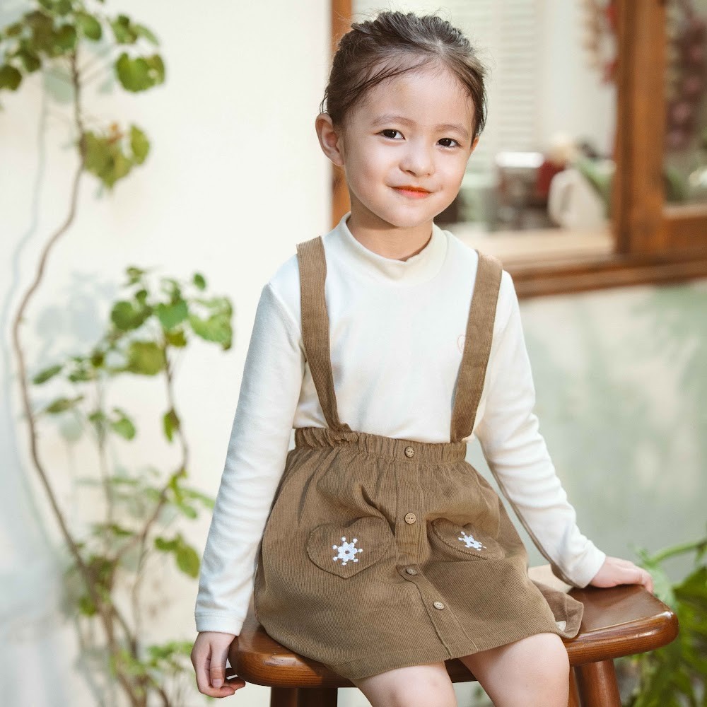 (6M-5Y) Chân váy yếm Thu êm Bubaby Cotton BCT501600 | BU Baby chính hãng