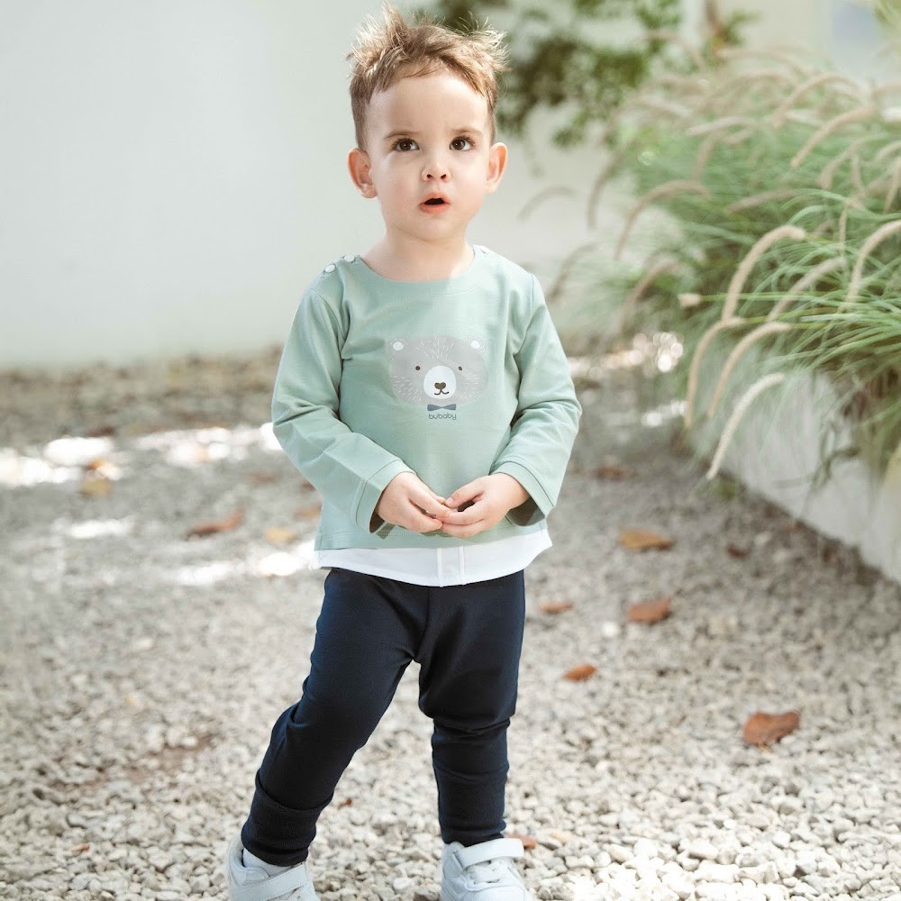 (6M-24M) Bộ dài tay cài vai Thu êm Bubaby Cotton BCT110109 | Quần áo chính hãng