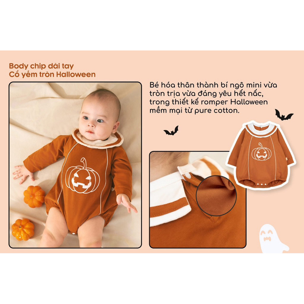 (1M-5Y) Đồ Halloween cho bé trai bé gái Bubaby Cotton BCT1103HL | Quần áo BU Baby chính hãng