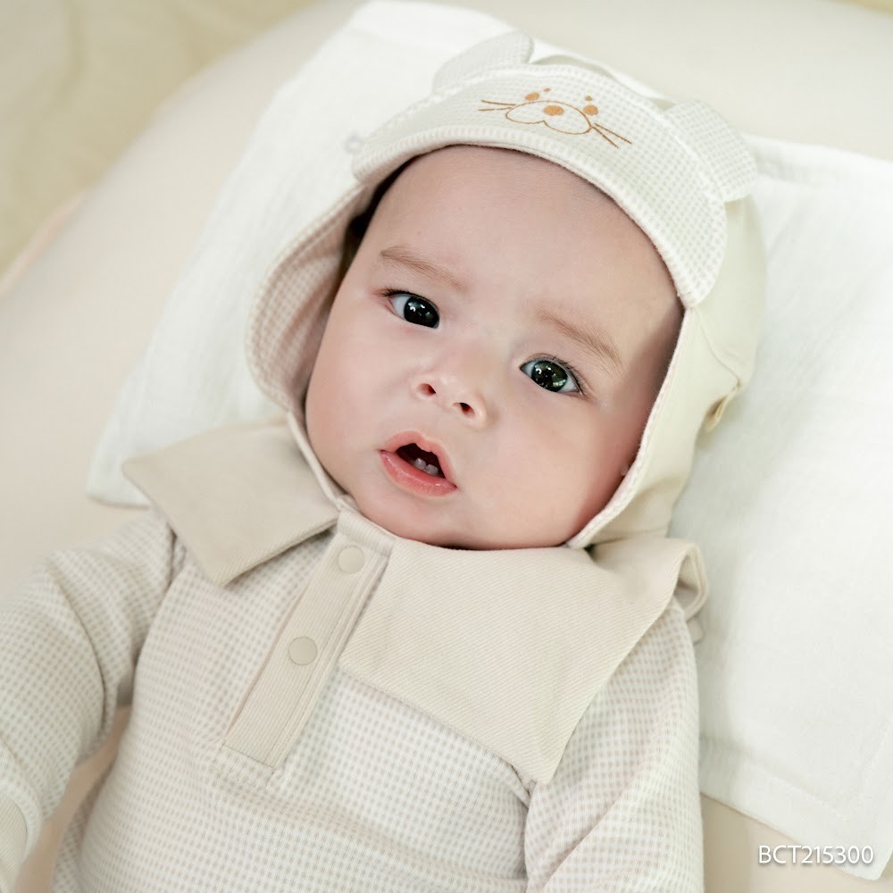 (1M-12M) Body dài tay cổ thủy thủ Thu đông cho bé Bubaby Cotton BCT215300| Quần áo Bubaby chính hãng