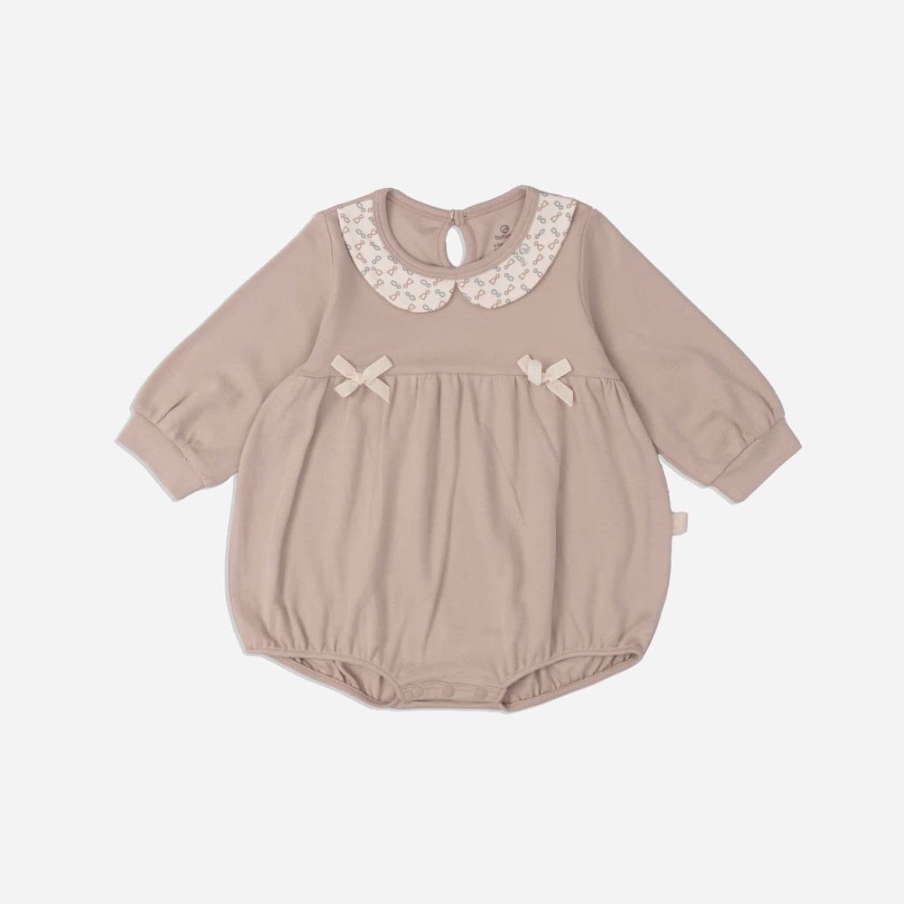 (1M-12M) Body chip dài tay cổ Peterpan Cotton bé gái Mùa Thu nhẹ Bubaby BCT210303 BCT2103BG | Quần áo chính hãng