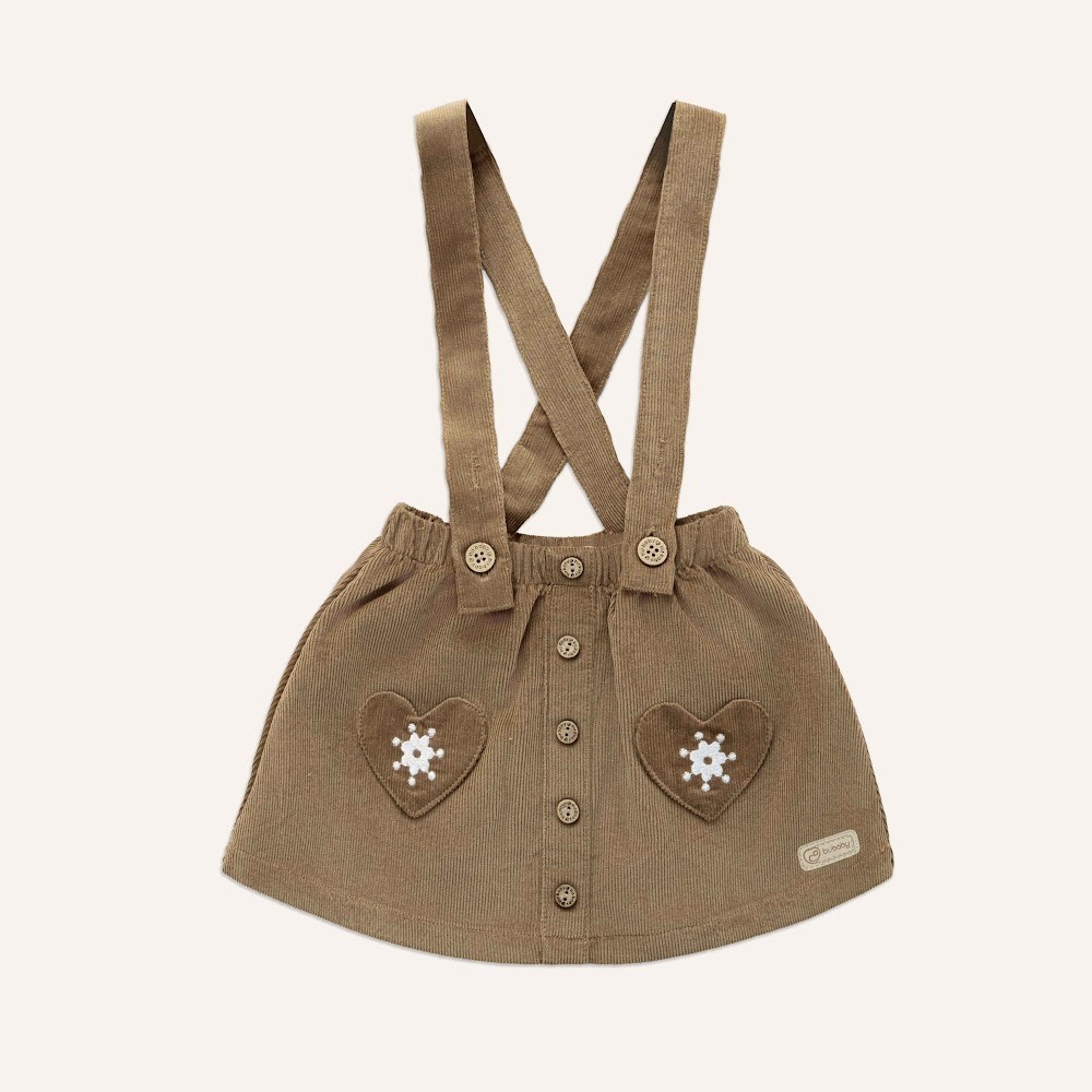 (6M-5Y) Chân váy yếm Thu êm Bubaby Cotton BCT501600 | BU Baby chính hãng
