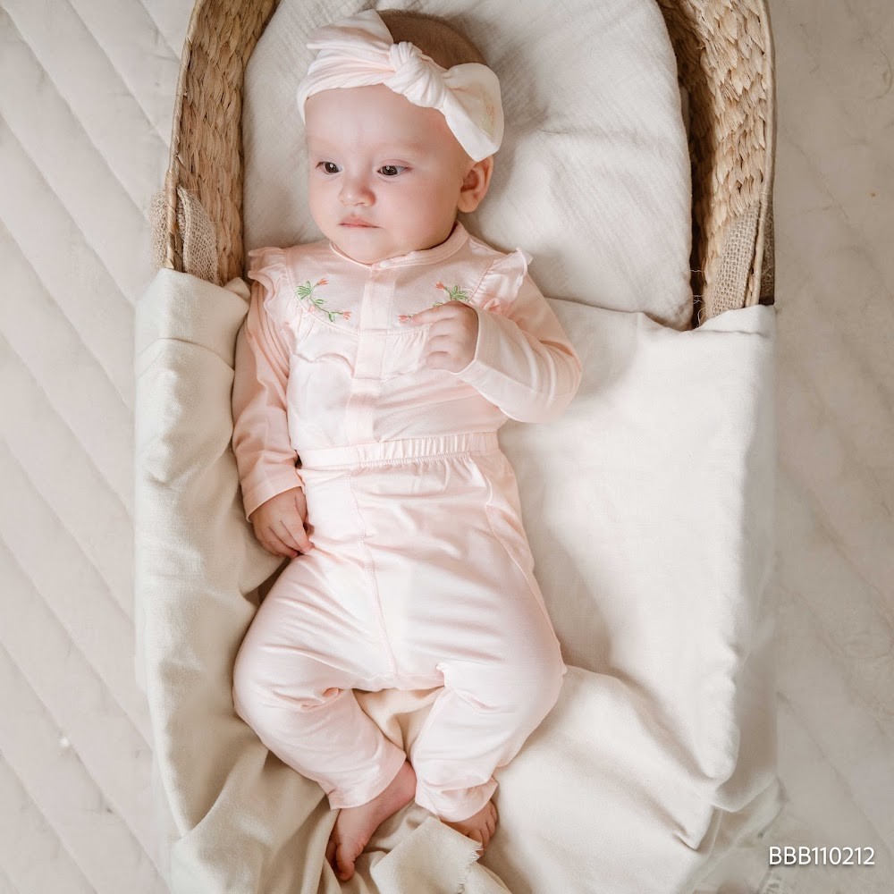 (1M-12M) Bộ dài tay cài giữa BU Baby Bambus BBB110212 | Bubaby chính hãng