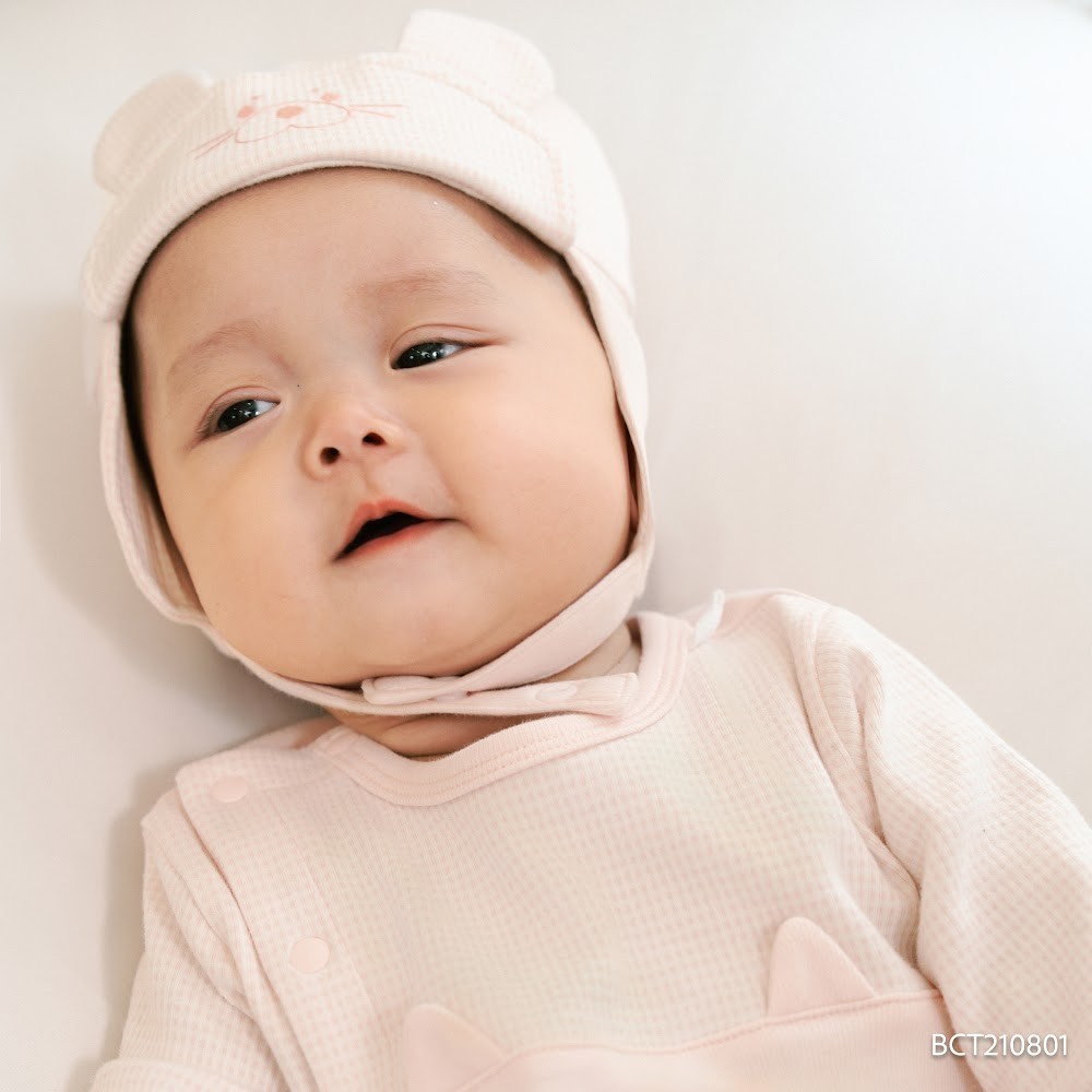 (NB-3M) Body dài tay cài chéo Thu đông Bubaby Cotton BCT210801| Quần áo Bubaby chính hãng