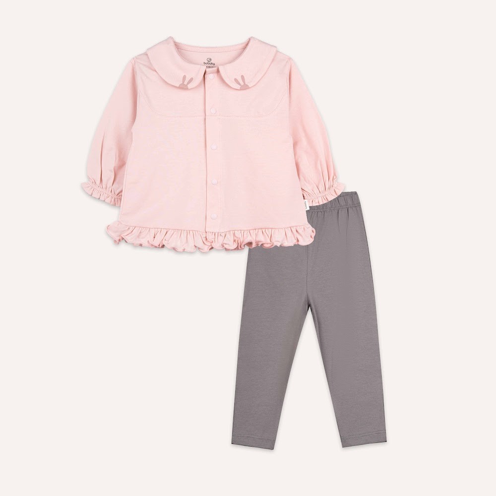 (6M-24M) Bộ dài tay cài giữa cổ sen BU Baby Bamco BBC1102CS| Quần áo Bubaby chính hãng