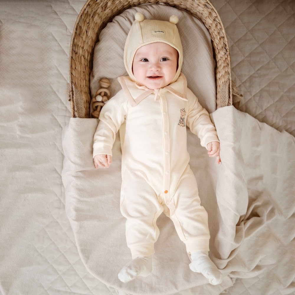 (0M-9M) Body dài tay cài giữa Thu êm Bubaby Cotton BCT210201 | Body chính hãng