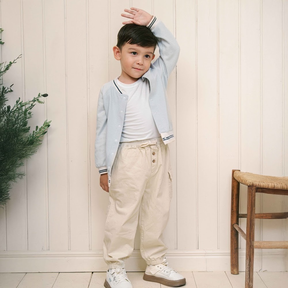 (12M-5Y) Quần dài Kaki Túi ốp Bomber Bubaby BKK4162BB | Quần áo BU Baby chính hãng