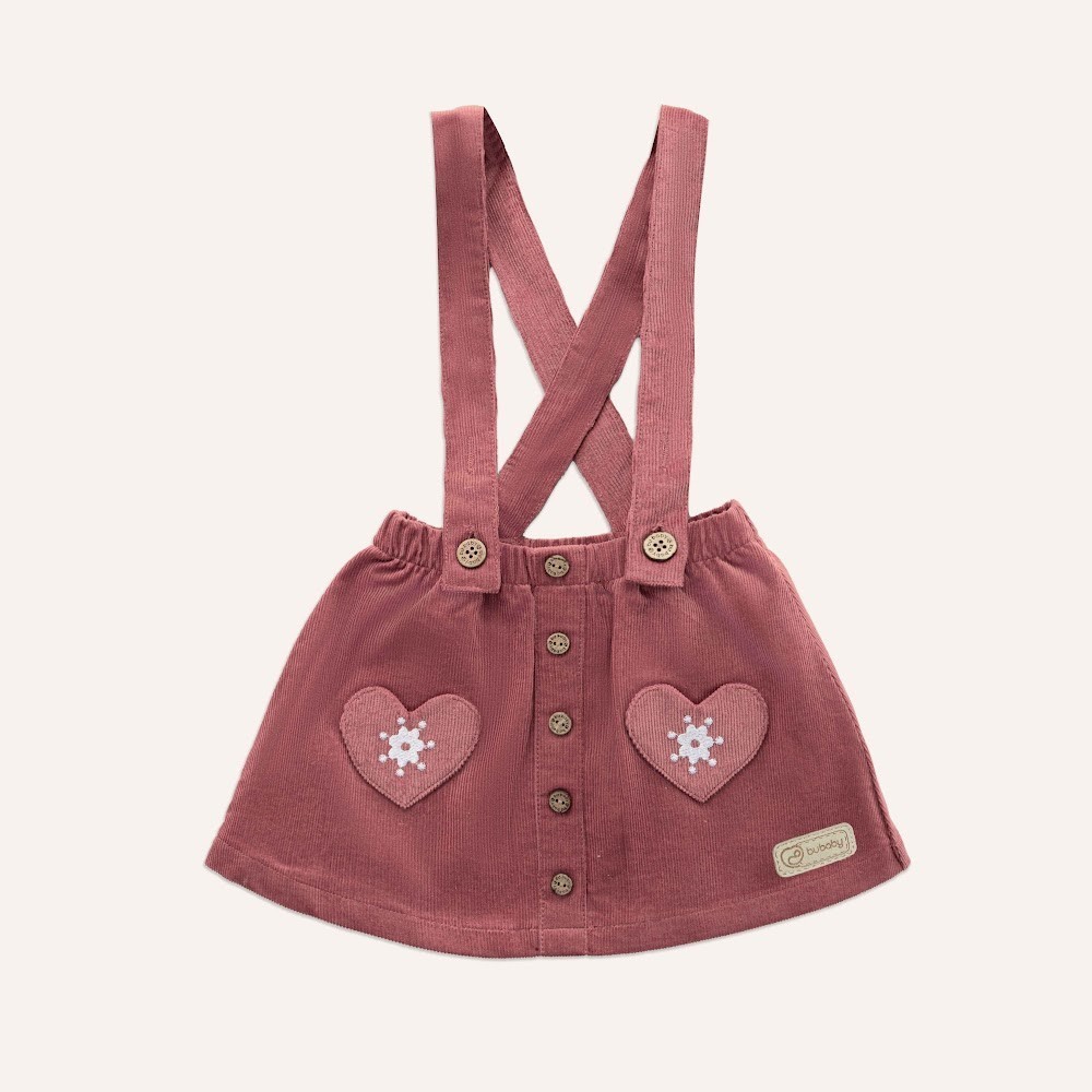 (6M-5Y) Chân váy yếm Thu êm Bubaby Cotton BCT501600 | BU Baby chính hãng