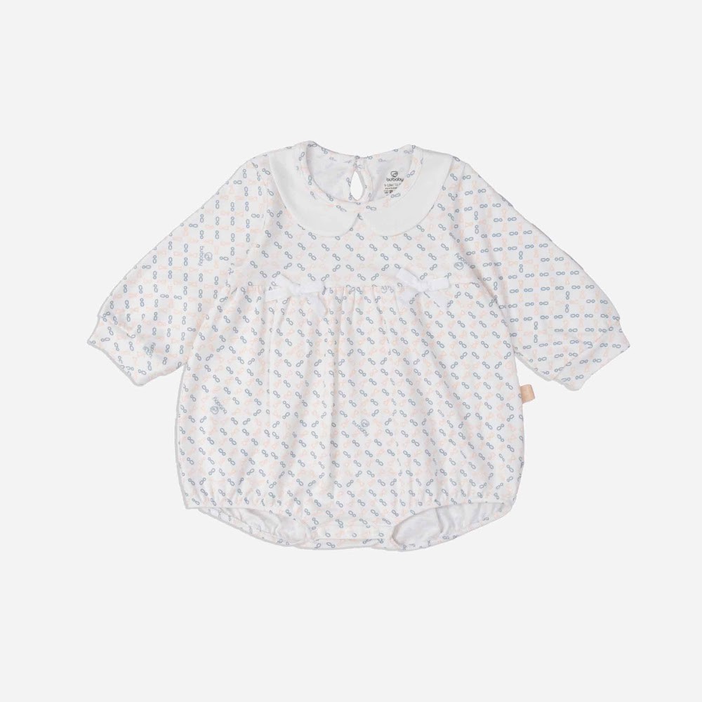 (1M-12M) Body chip dài tay cổ Peterpan Cotton bé gái Mùa Thu nhẹ Bubaby BCT210303 BCT2103BG | Quần áo chính hãng