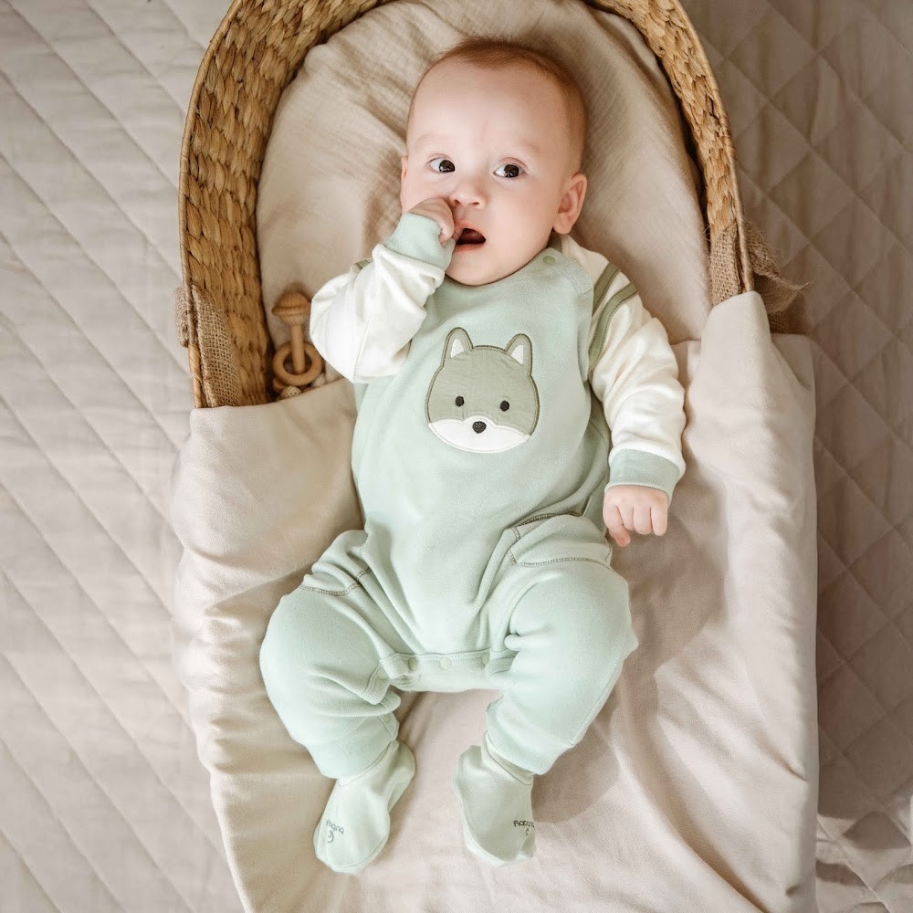 (3M-12M) Body dài tay cài vai Thu êm Bubaby Cotton BCT210100 | Đồ chính hãng