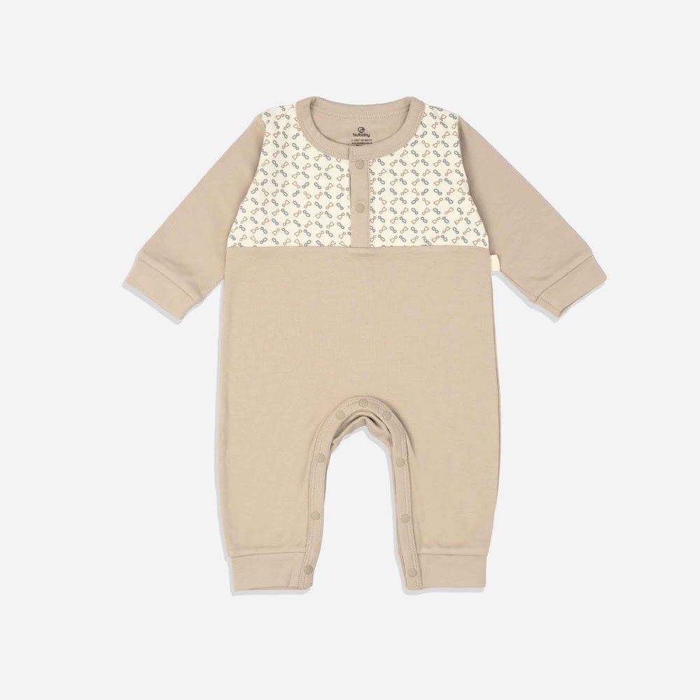 (1M-12M) Body dài tay cài giữa cổ trụ, cổ Peter Pan Bubaby Cotton Thu nhẹ BCT210204 BCT2103IM | Quần áo chính hãng