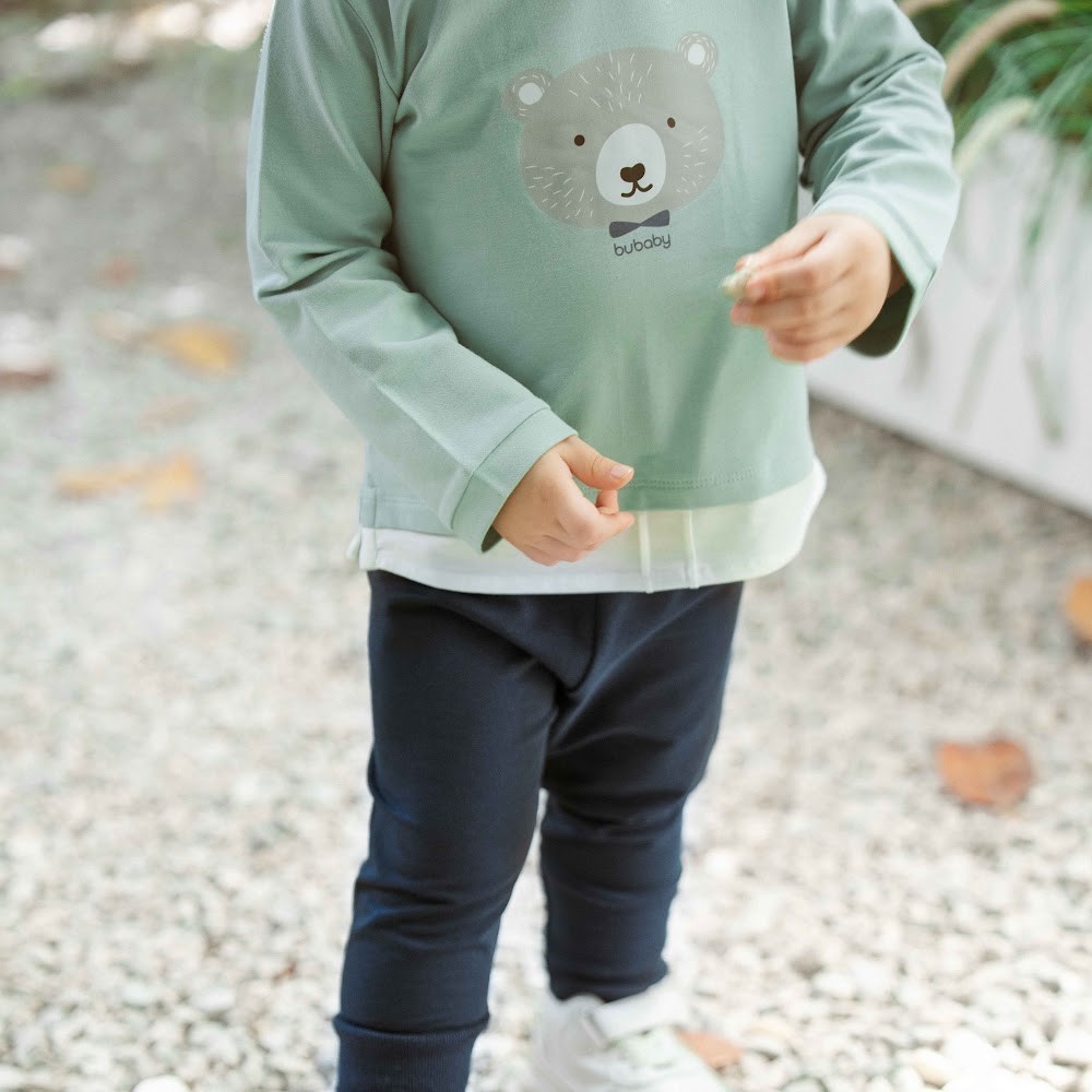 (6M-24M) Bộ dài tay cài vai Thu êm Bubaby Cotton BCT110109 | Quần áo chính hãng