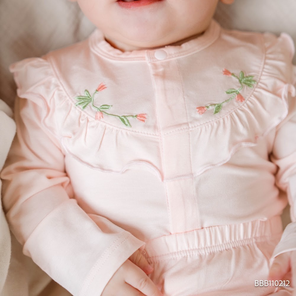 (1M-12M) Bộ dài tay cài giữa BU Baby Bambus BBB110212 | Bubaby chính hãng