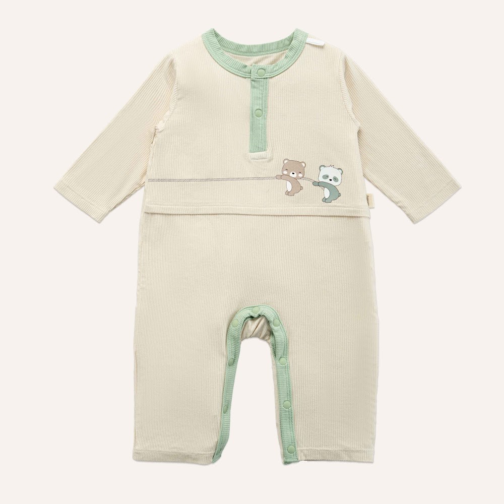 (1M-12M) Body dài tay cổ trụ Thu nhẹ BU Baby Siro BSR210300| Quần áo Bubaby chính hãng