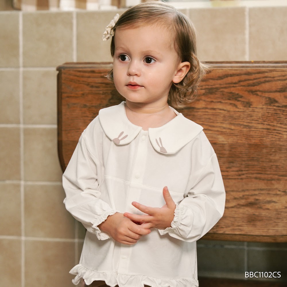 (6M-24M) Bộ dài tay cài giữa cổ sen BU Baby Bamco BBC1102CS| Quần áo Bubaby chính hãng