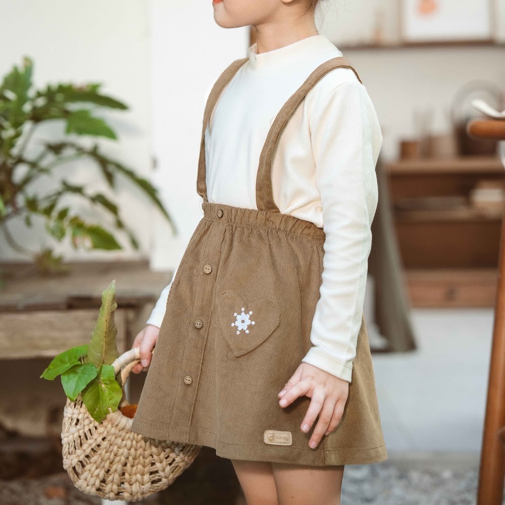 (6M-5Y) Chân váy yếm Thu êm Bubaby Cotton BCT501600 | BU Baby chính hãng
