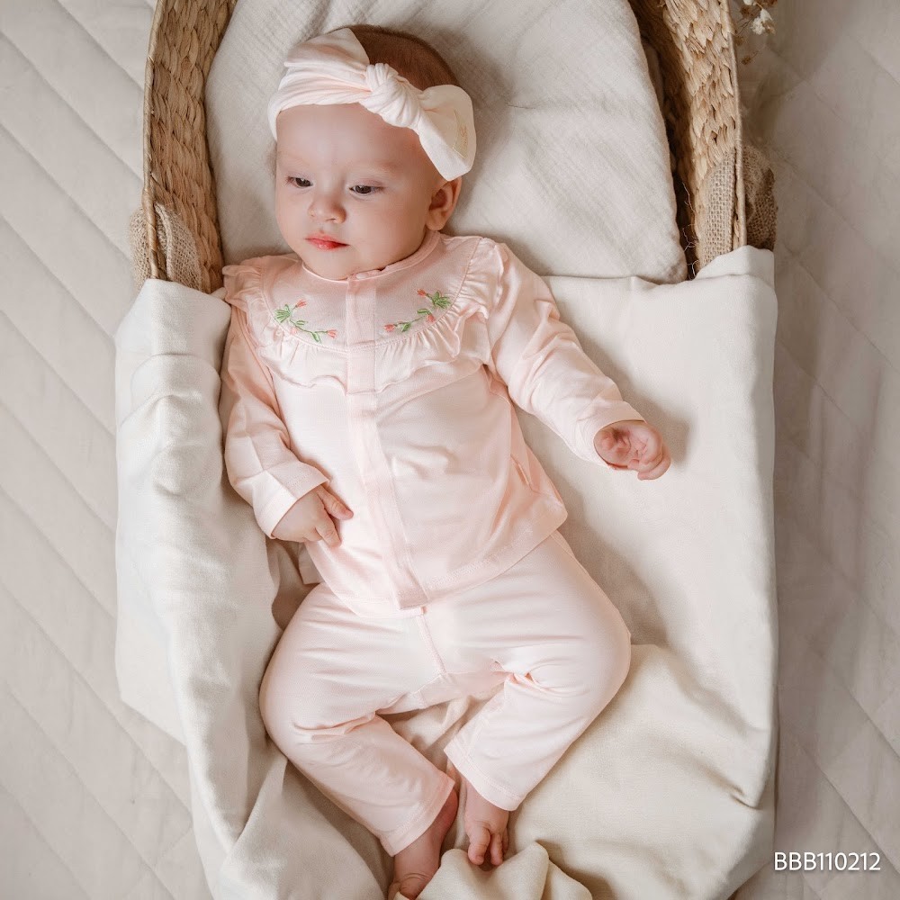 (1M-12M) Bộ dài tay cài giữa BU Baby Bambus BBB110212 | Bubaby chính hãng