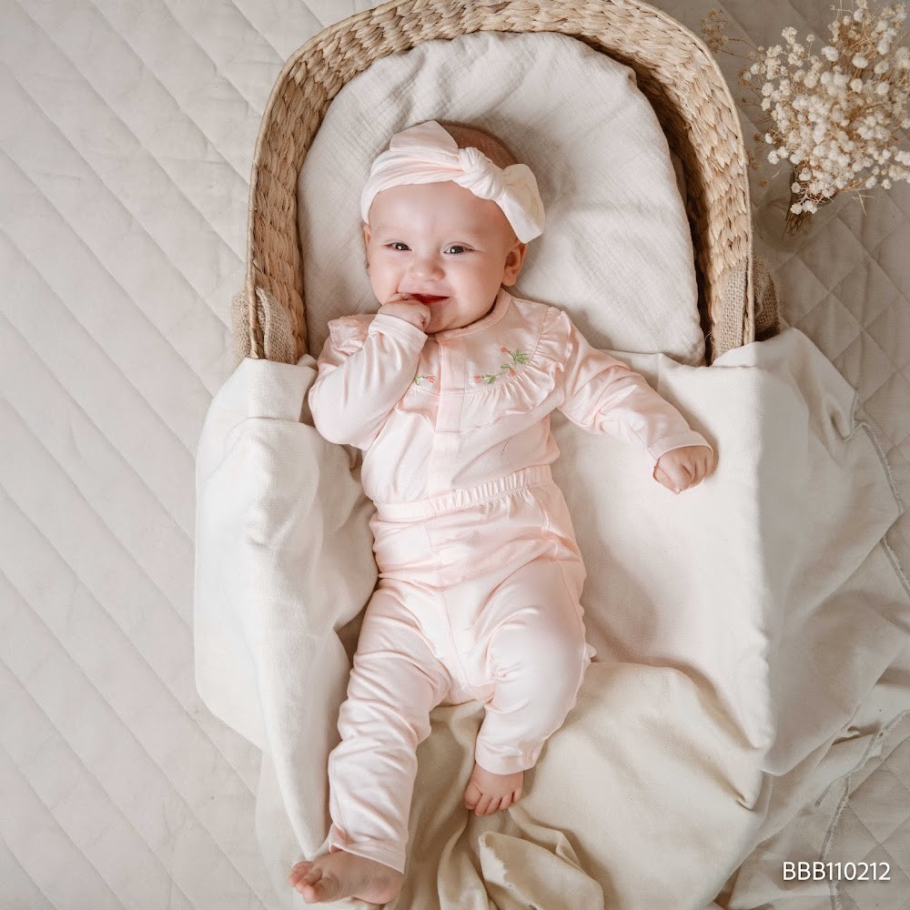 (1M-12M) Bộ dài tay cài giữa BU Baby Bambus BBB110212 | Bubaby chính hãng