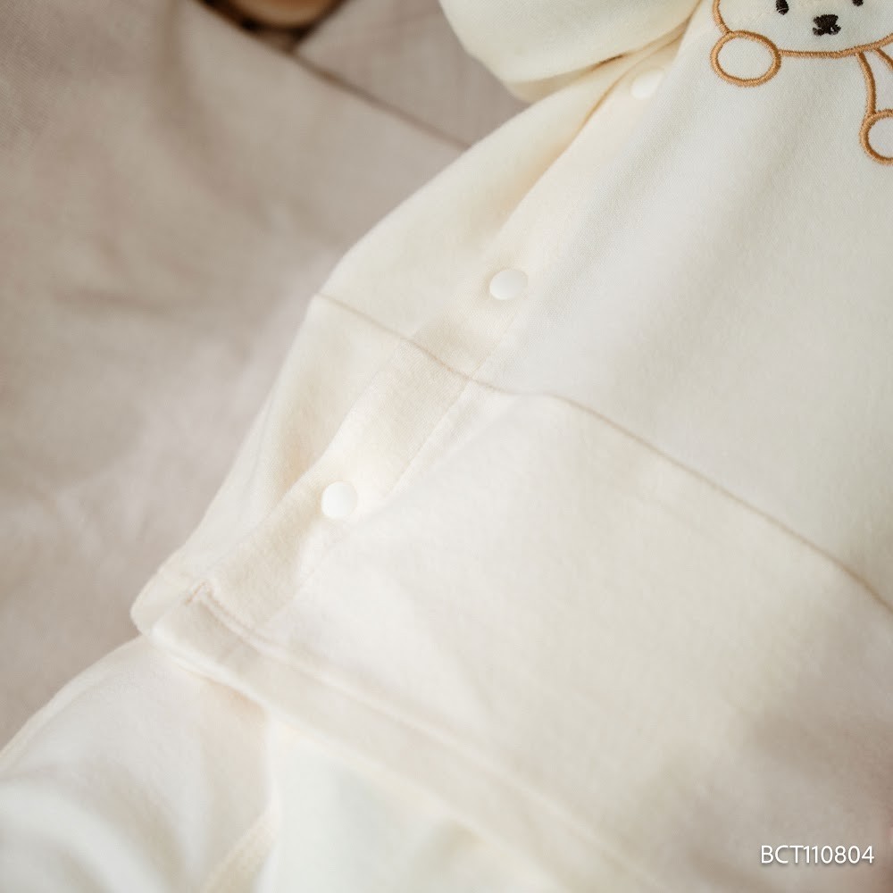 (NB-3M) Bộ dài tay cài chéo Bubaby Cotton BCT110804 | BU Baby Chính hãng