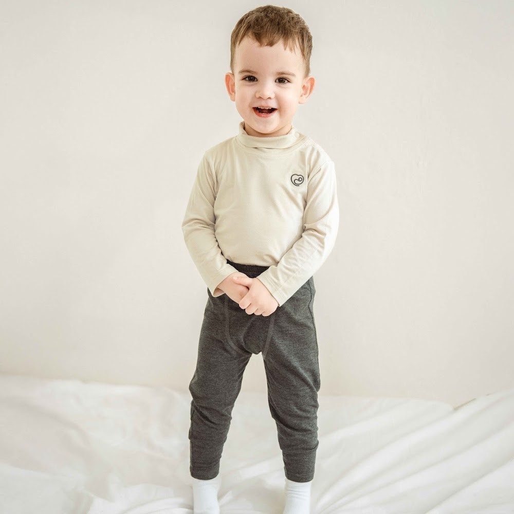 (3M-24M) Bộ dài tay cao cổ, cài vai  Bubaby Bambus BBB110904 | Quần áo BU chính hãng