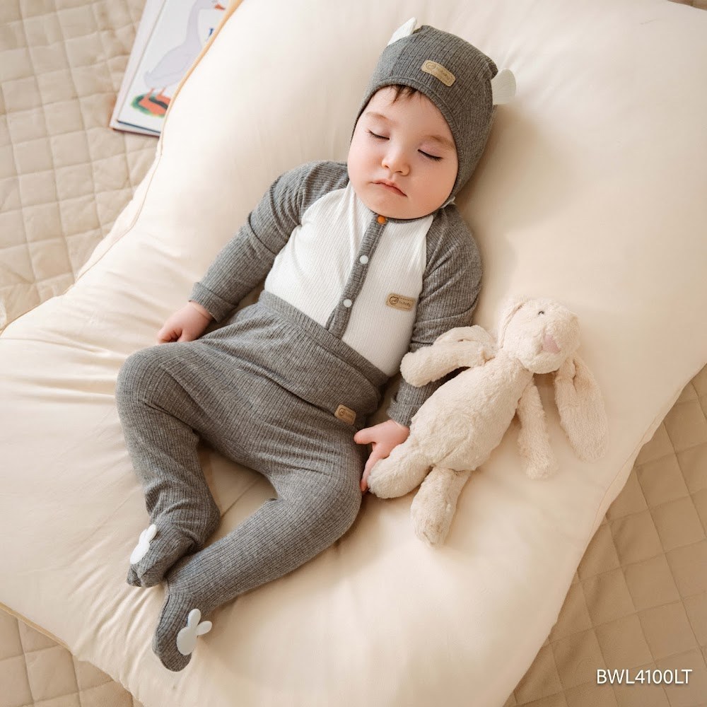 (1M-12M) Quần legging dài liền tất Thu êm Lennie BU Baby BWL4100LT | Chính hãng