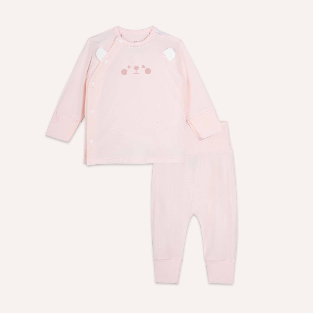 BU Baby (NB-6M) Bộ dài tay cài chéo tai gấu Bubaby Siro  BSR110811| Quần áo chính hãng