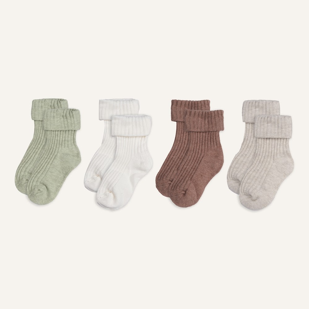 BU Baby (0-12M) Tất trẻ em cao cổ Baby BU Baby Cotton ACT2336P4 | Phụ kiện chính hãng