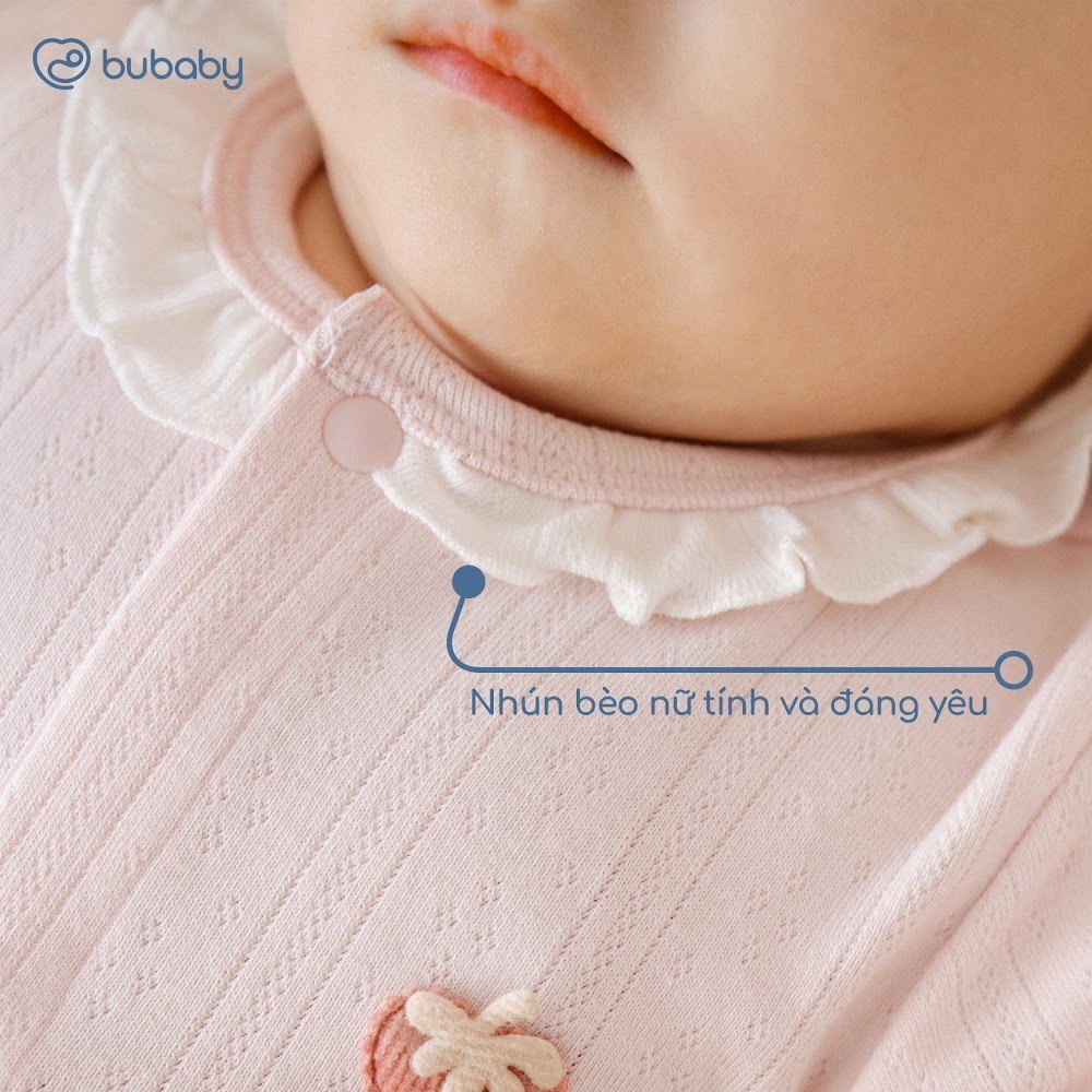 (1M-12M) Bộ dài tay cài giữa bèo cổ mùa Thu êm Siro Jacquard BU Baby BSR110210 | Quần áo chính hãng