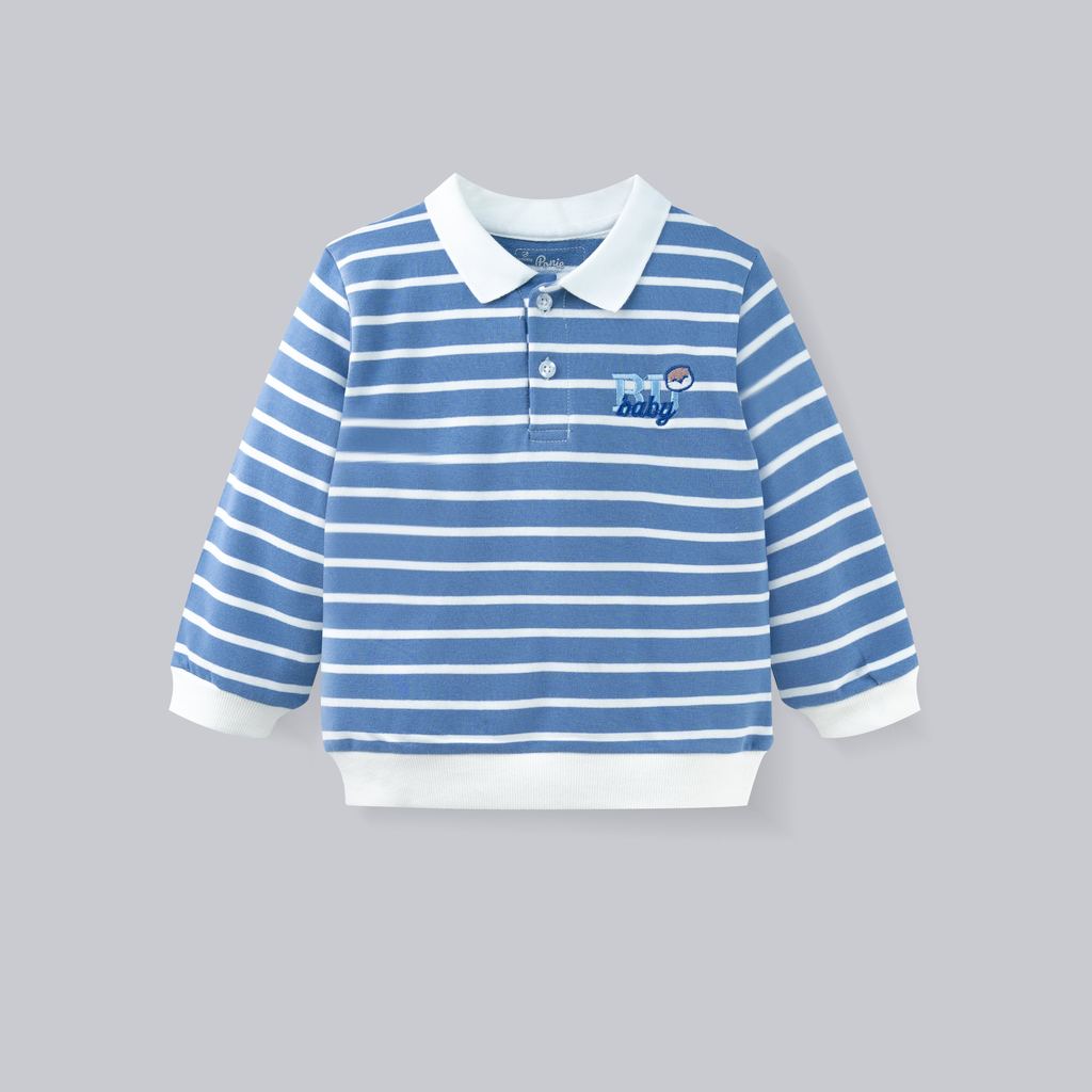 (6M-5Y) Áo Polo dài tay Mini Lines BU Baby Ponie, Cotton áo dài tay thu đông, áo dài tay trẻ em | PCT310300