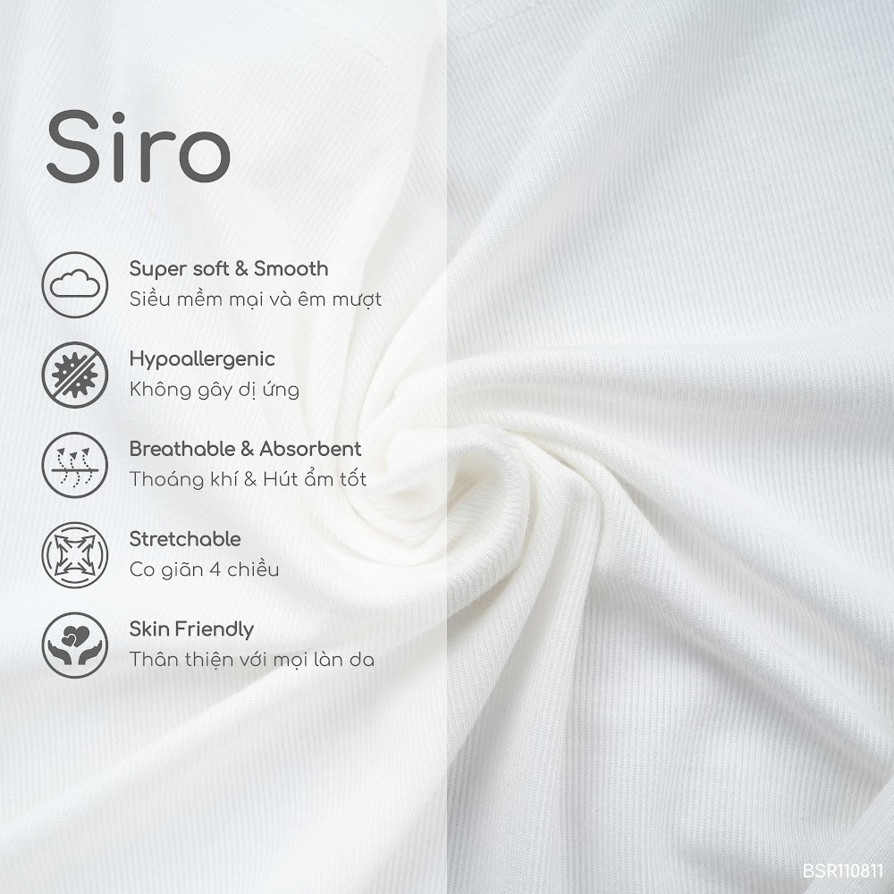 BU Baby (NB-6M) Bộ dài tay cài chéo tai gấu Bubaby Siro  BSR110811| Quần áo chính hãng