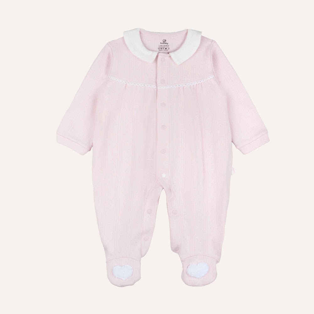 (NB-3M) Body dài tay cài giữa Mùa Thu êm cổ Peter Pan Bubaby Siro BSR2102PP | Quần áo chính hãng