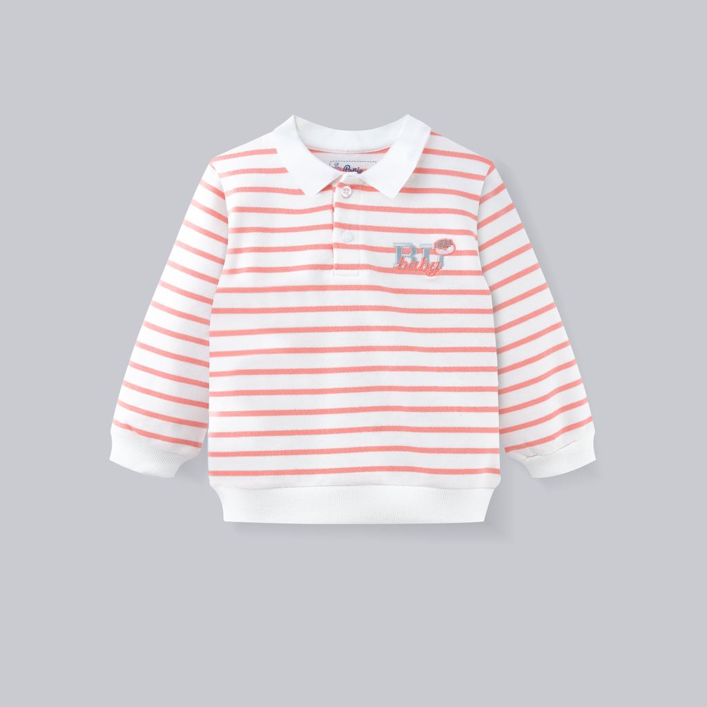 (6M-5Y) Áo Polo dài tay Mini Lines BU Baby Ponie, Cotton áo dài tay thu đông, áo dài tay trẻ em | PCT310300