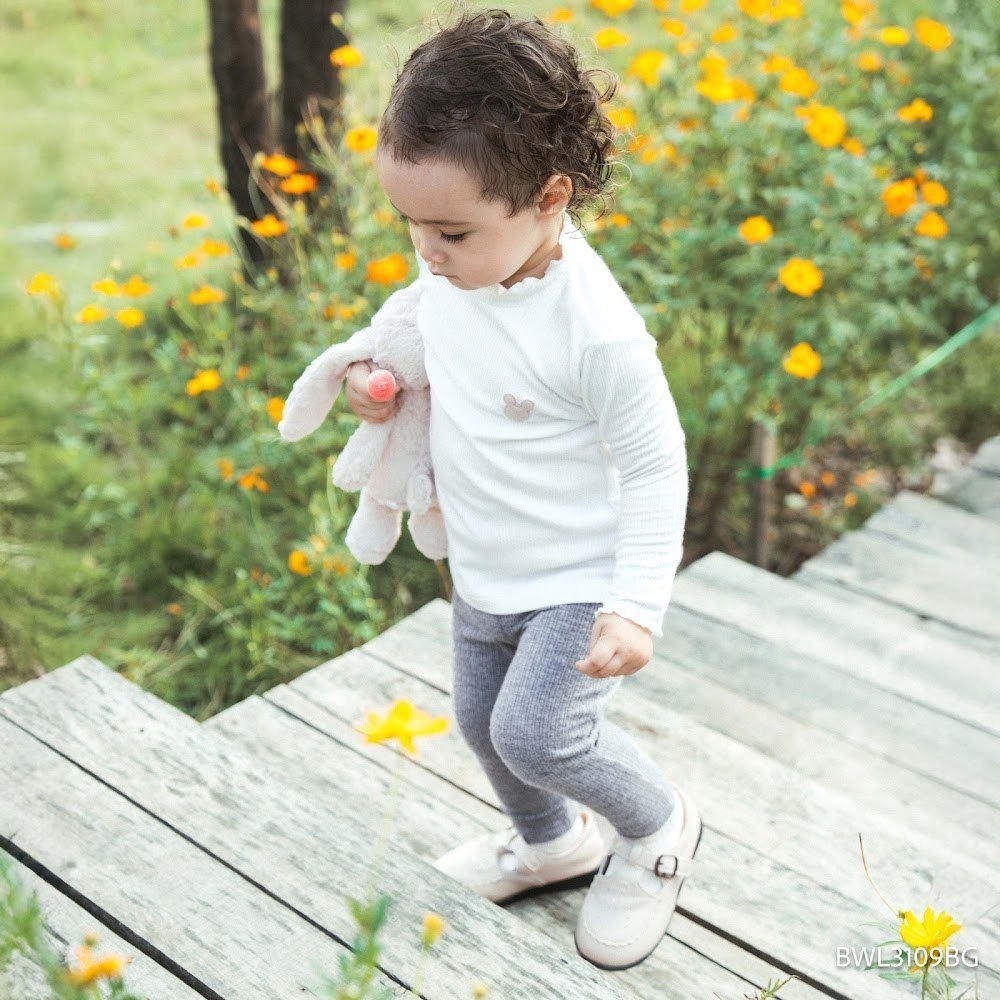 (6M-5Y) Áo dài tay cao cổ bé gái Thu êm BubabyLennie BWL3109BG | Áo chính hãng