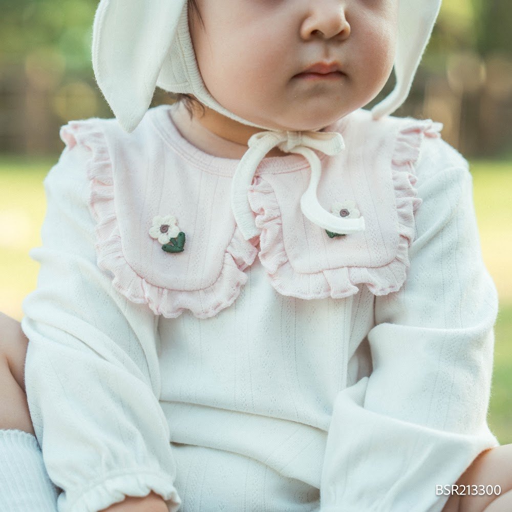 (1M-9M) Body chip dài tay Thu êm bèo cổ Jacquard Bubaby Siro BSR213300 | Body BU Baby chính hãng