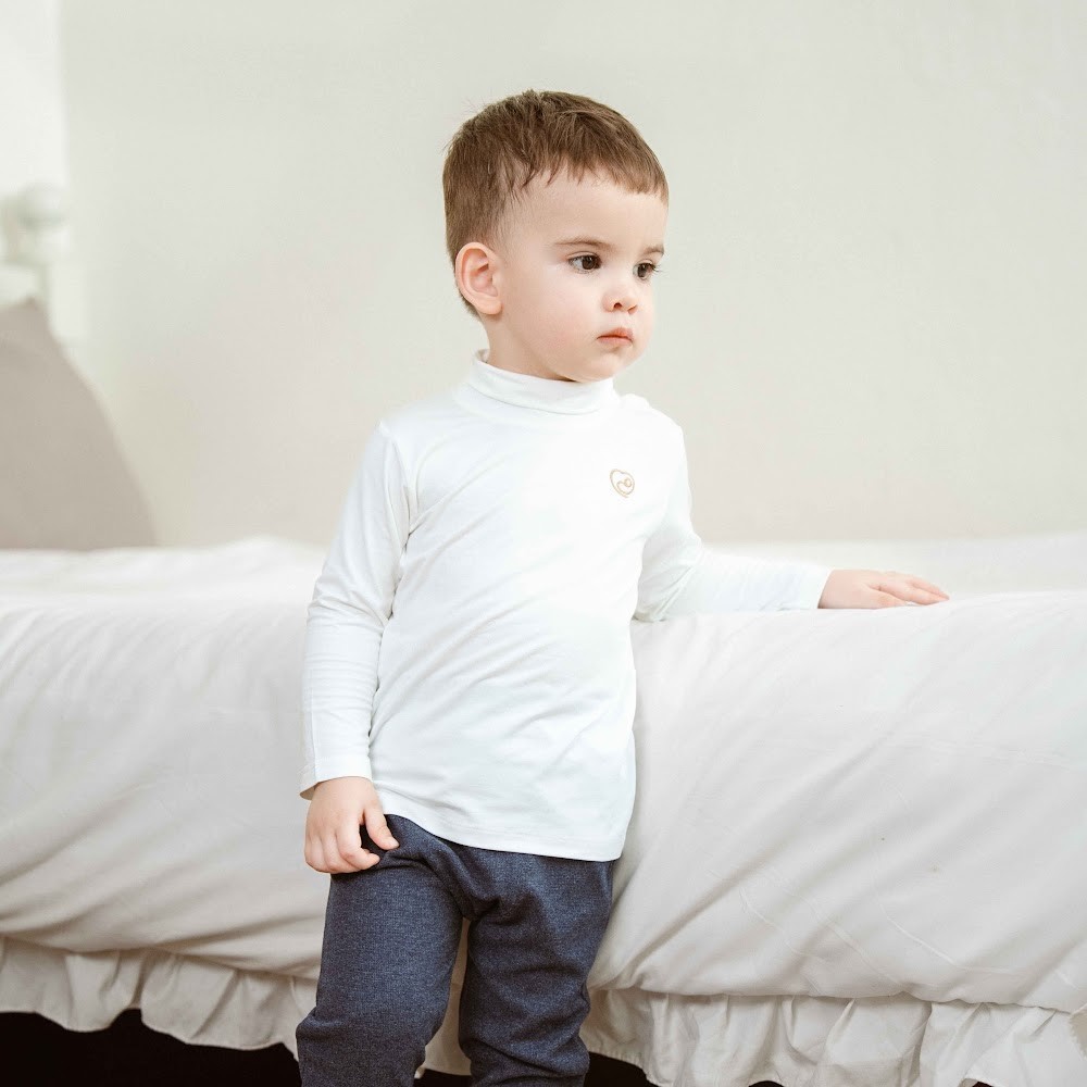 ( 3M-24M) Áo dài tay cao cổ, cài vai Bubaby Bambus BBB310903 | Quần áo BU Baby chính hãng
