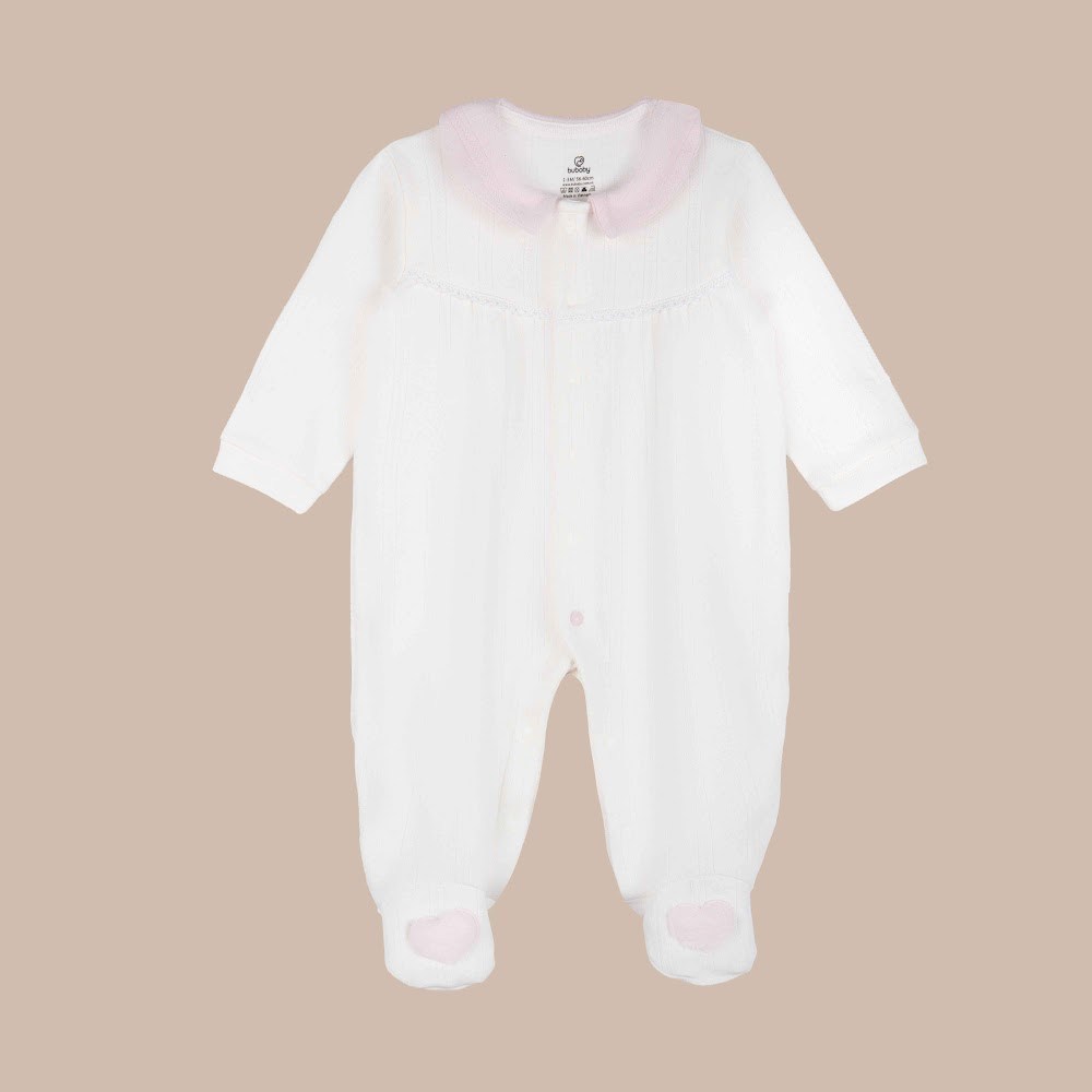 (NB-3M) Body dài tay cài giữa Mùa Thu êm cổ Peter Pan Bubaby Siro BSR2102PP | Quần áo chính hãng
