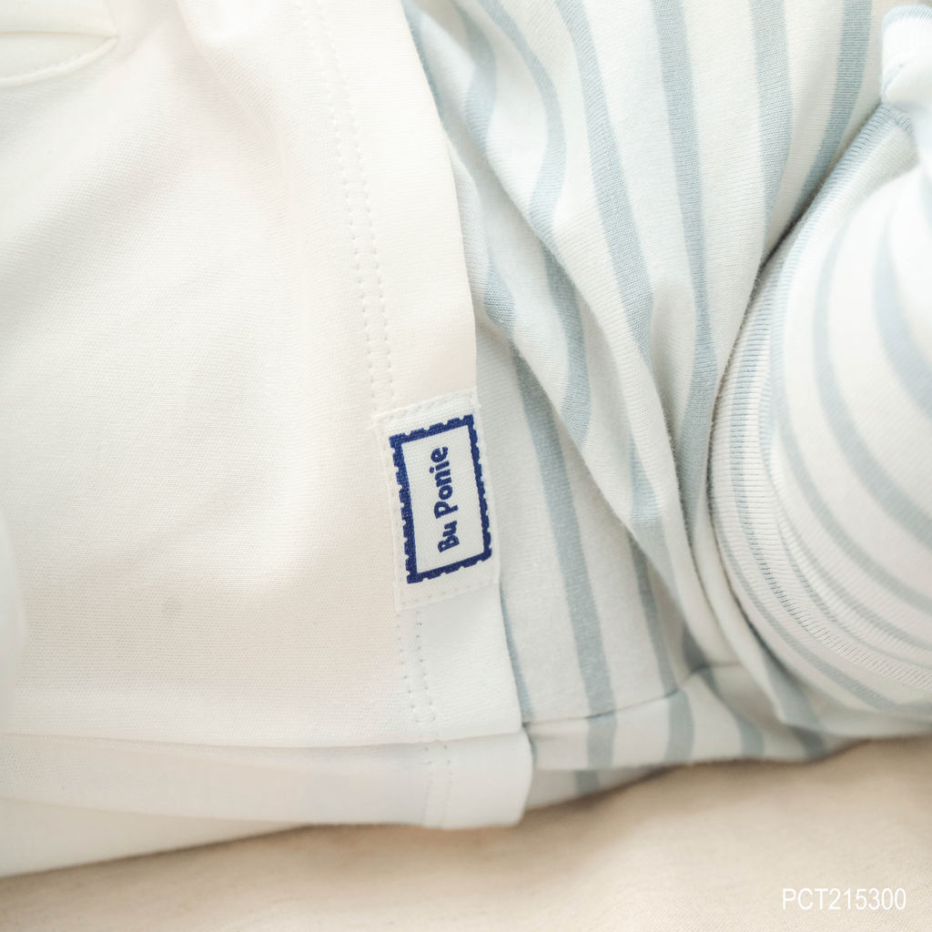 (0-12M) Body dài tay Bubaby cổ thủy thủ BuBu Cotton, bộ liên dài tay phong cách hàn quốc | PCT215300