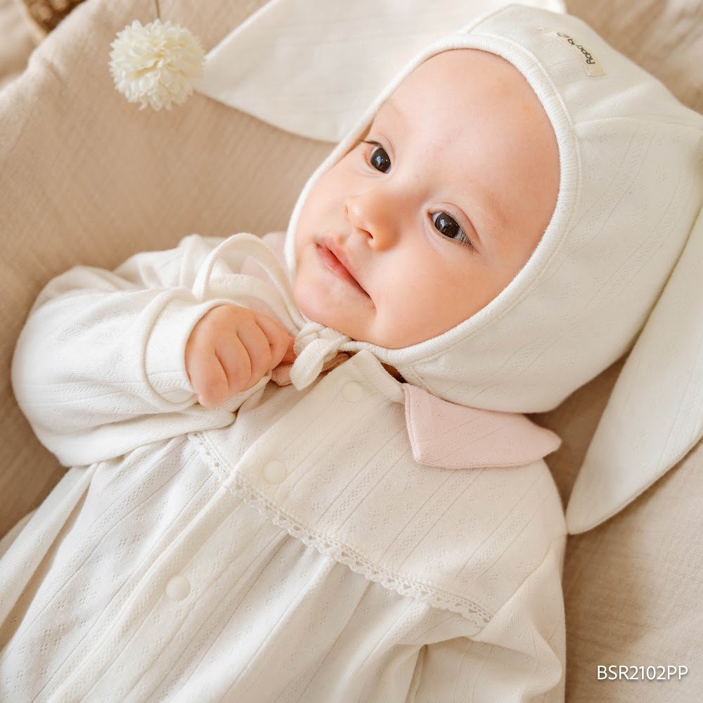 (NB-3M) Body dài tay cài giữa Mùa Thu êm cổ Peter Pan Bubaby Siro BSR2102PP | Quần áo chính hãng