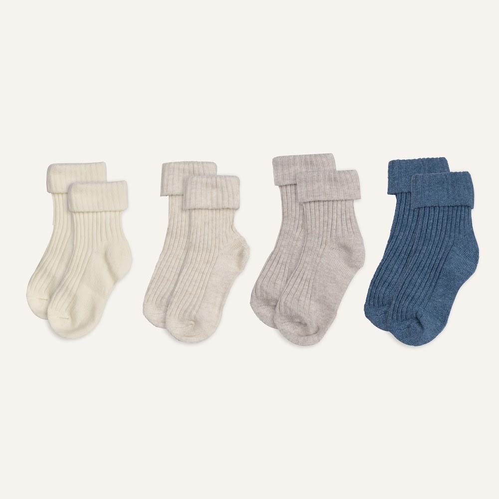 BU Baby (0-12M) Tất trẻ em cao cổ Baby BU Baby Cotton ACT2336P4 | Phụ kiện chính hãng