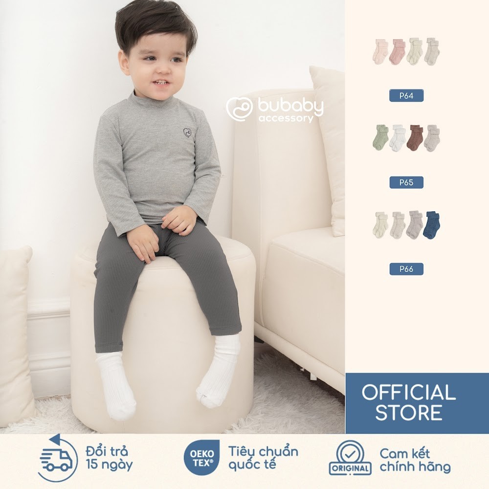BU Baby (0-12M) Tất trẻ em cao cổ Baby BU Baby Cotton ACT2336P4 | Phụ kiện chính hãng