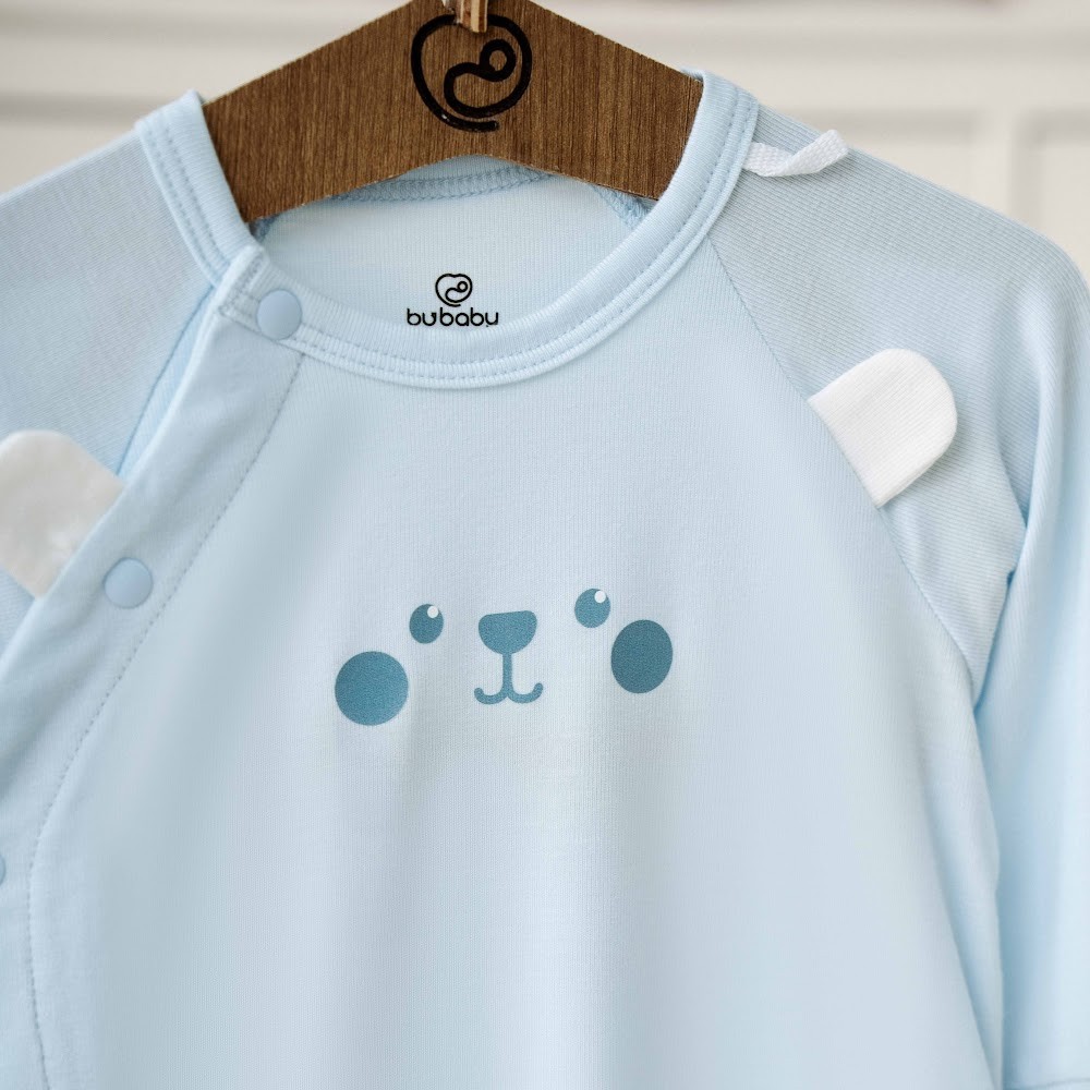 BU Baby (NB-6M) Bộ dài tay cài chéo tai gấu Bubaby Siro  BSR110811| Quần áo chính hãng