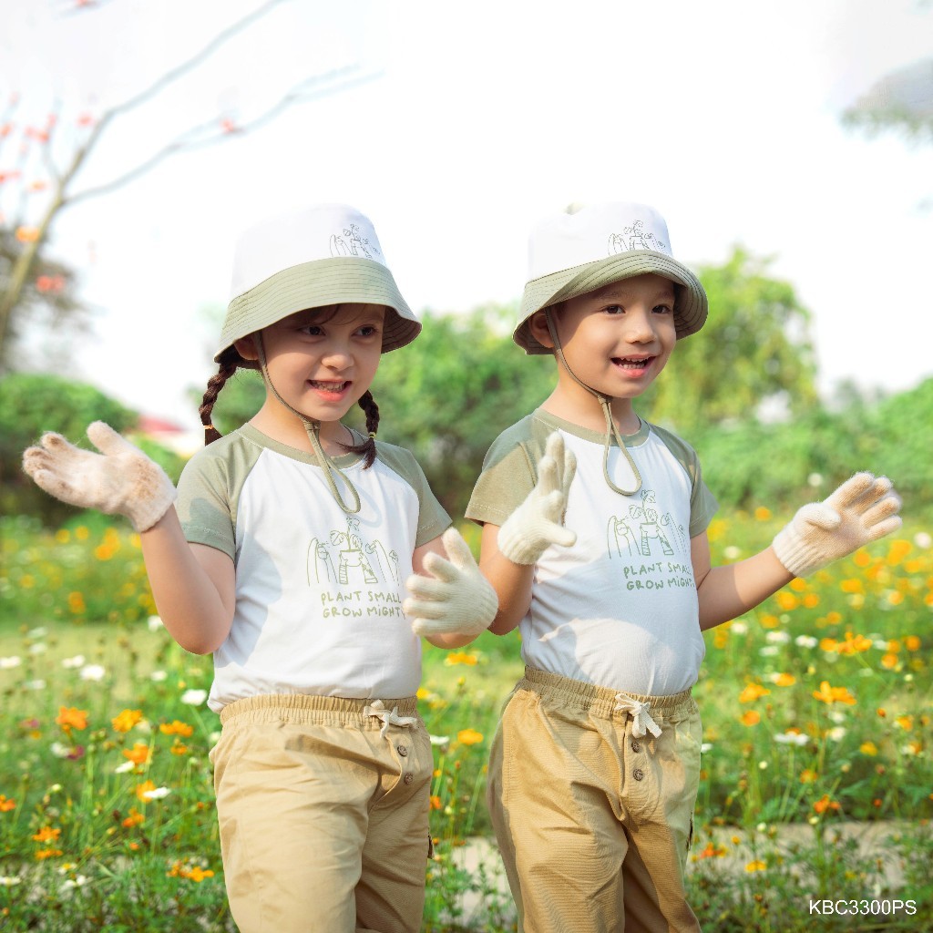 BU Baby (6M-5Y) Áo ngắn tay cổ tròn cho bé Bubaby Bamboo Cotton KBC3300FC | Quần áo chính hãng