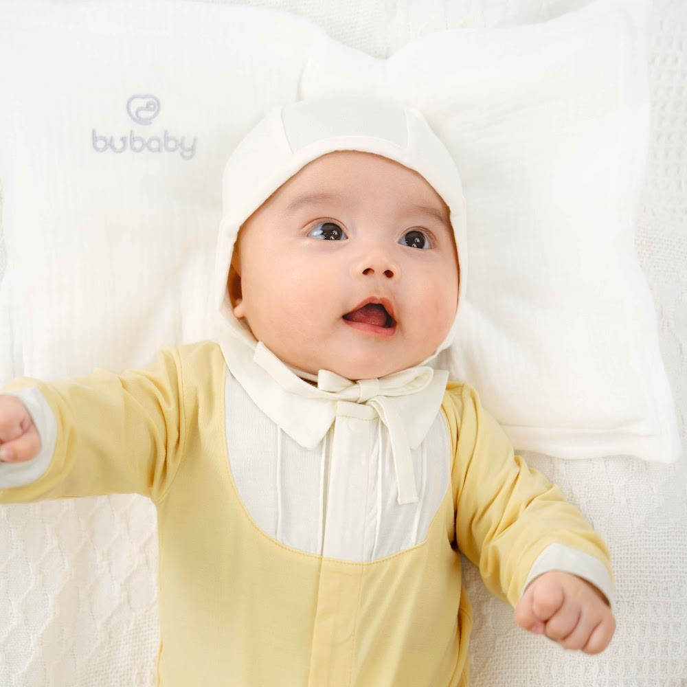 BU Baby (1M-6M) Mũ Buộc dây Bubaby Cotton ACT194302 | Phụ kiện chính hãng