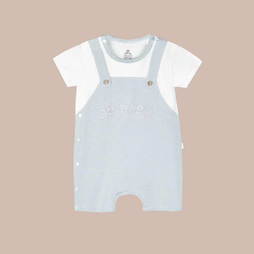 BU Baby (0M-12M) Bodysuit cộc tay phối mầu xinh khỏe cho bé Viscose IVS233128 | Body Chính hãng