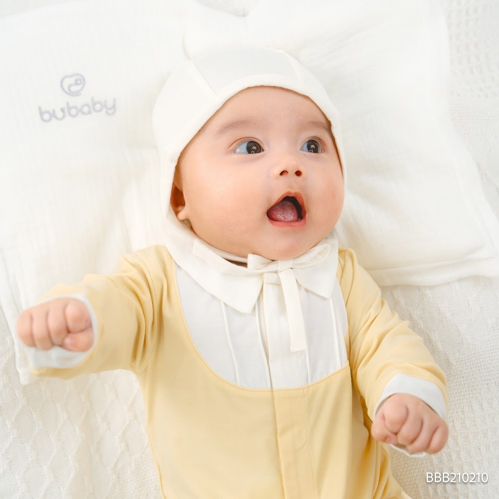BU Baby (1M-6M) Mũ Buộc dây Bubaby Cotton ACT194302 | Phụ kiện chính hãng