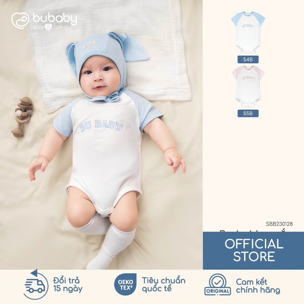 BU Baby (1M-12M) Body chip cộc tay thoáng mát dễ đóng bỉm bé trai gái SBB230128 | Body Chính hãng